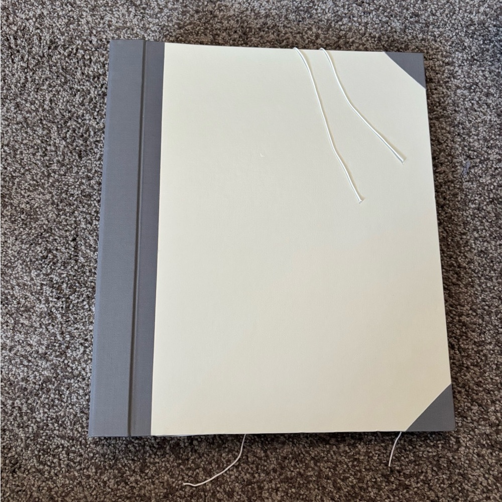 Elegant Gray and Cream Document Holder